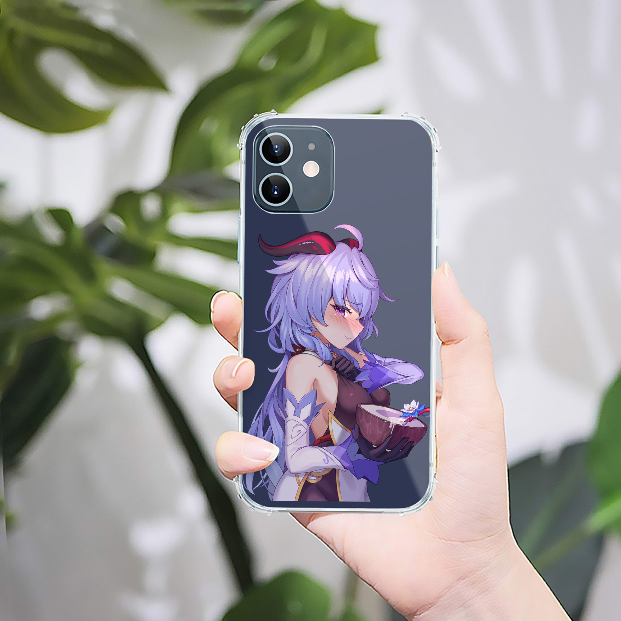 げんし神 甘雨 かんう genshin Ganyu 【iPhone 12シリーズ対応】透明スマホケース（クリアソフトケース）